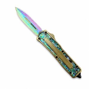 Colored Titanium Baobei Scarab Double-edged OTF OTF Knife