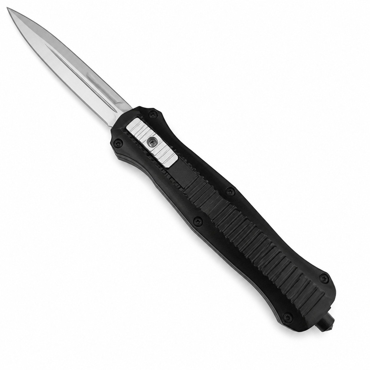 49617-main-white-clean Butterfly Twin Peaks Straight Out 3200 Black Sand OTF Knife - Image 1