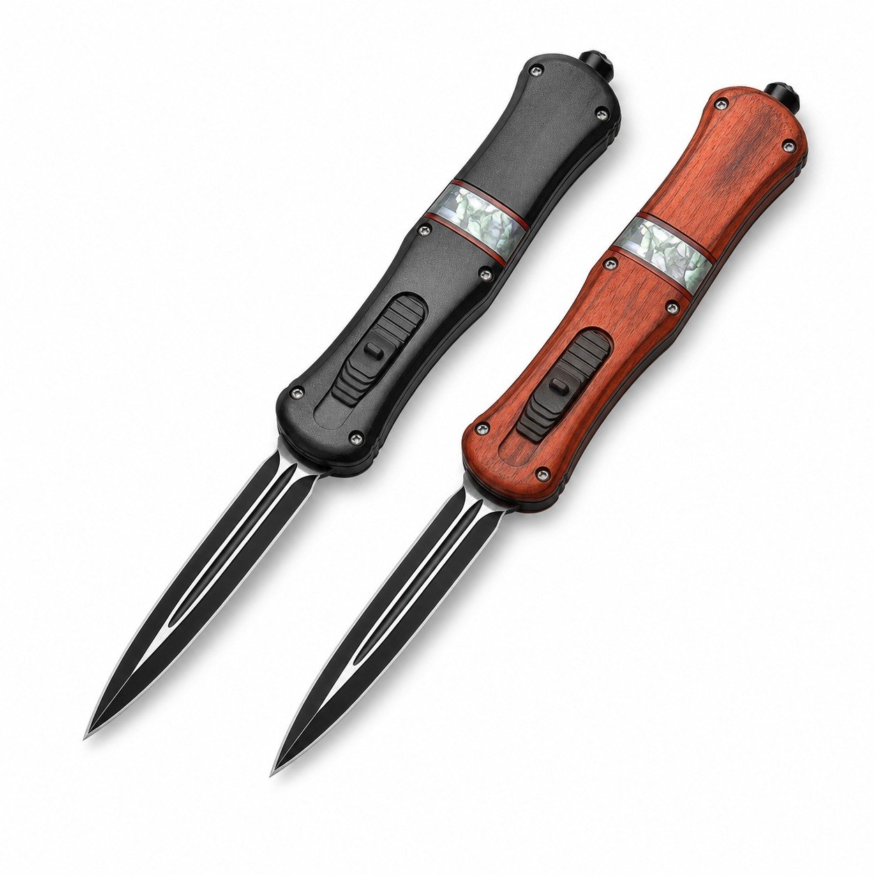 49623-main-white-clean Butterfly A019 Double-edged OTF OTF Knife - Image 1