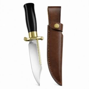 Trumpet With Golden Backs And Straightforward Chess Fixed Blade Knife