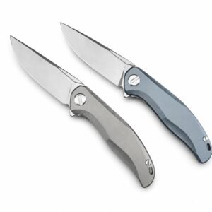 Bear Head Star Titanium Alloy Handle Folding Knife