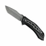 Kashow 1376 Off Black Stone Wash Folding Knife