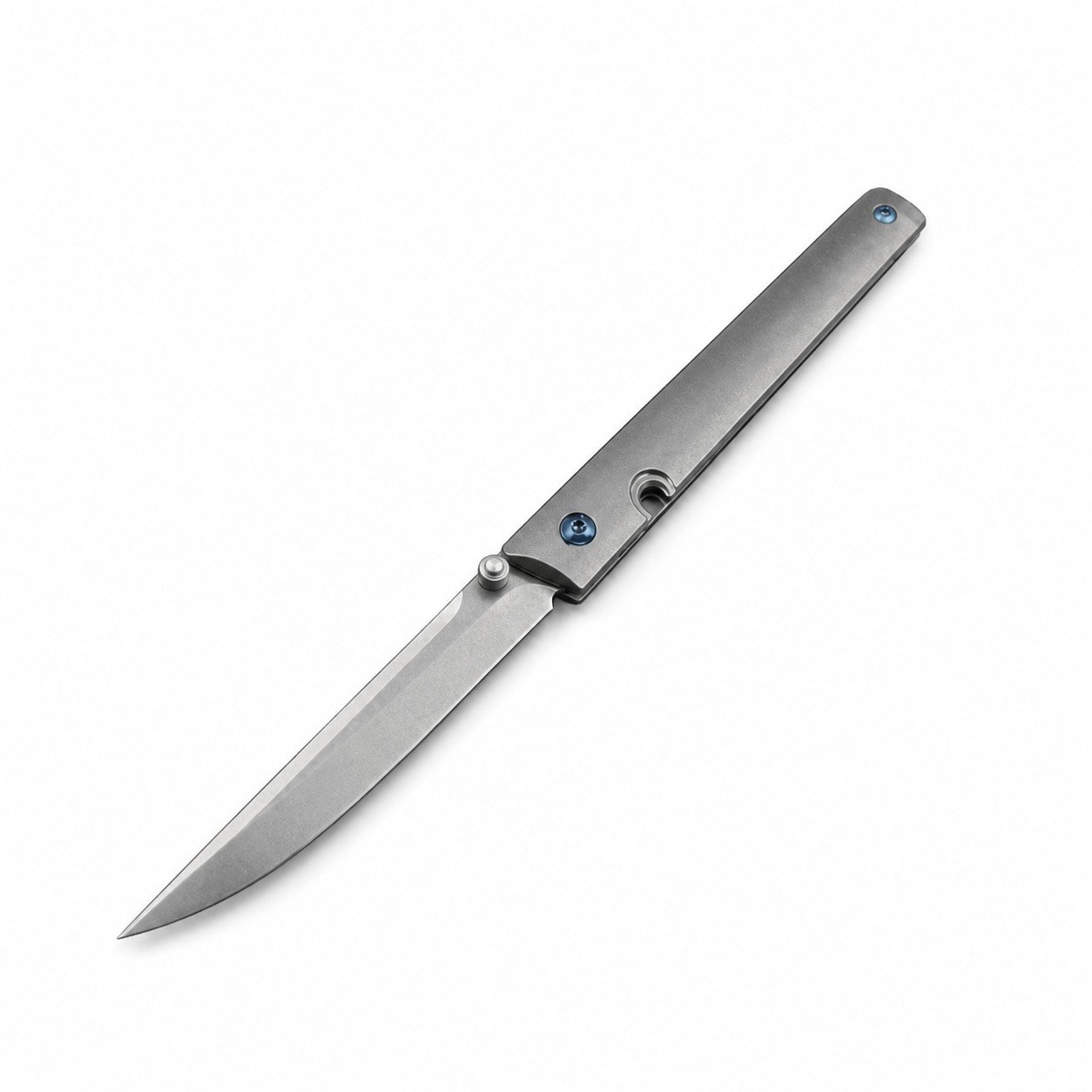 50502-main-white-clean 7096 Titanium Handle Fold Folding Knife - Image 1