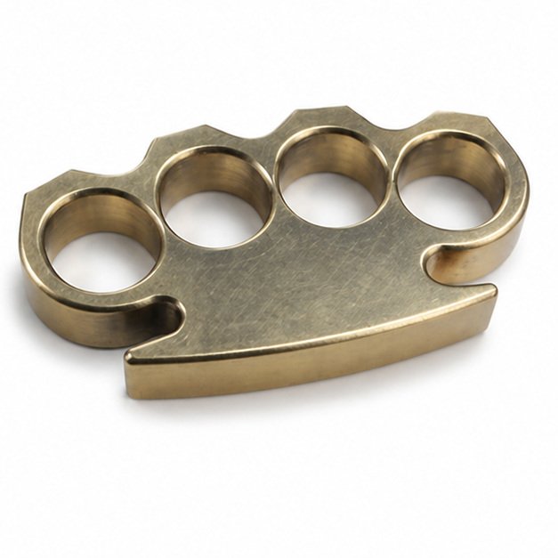 51681-main-white-clean Four Finger Boxing Gloves with Thickened Brass Knuckles, Self Defense EDC Tools - Image 1