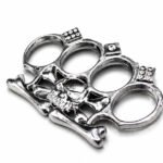 Skull tiger brass knuckles with four fingers