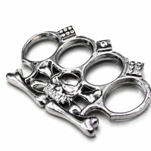 Skull tiger brass knuckles with four fingers