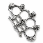 Brass Knuckles Four Finger Boxing Gloves with Sheep Skull Knuckles for Practicing Martial Arts