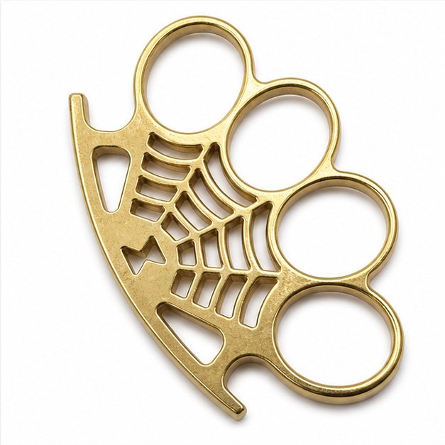 51815-main-white-clean Spider brass brass knuckles with four fingers - Image 1