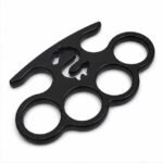 Brass Knuckles Ring with two-legged snake fist buckle, four-fingered tiger knuckle