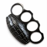 Four-finger Grenade brass knuckle bracelet with tiger knuckle