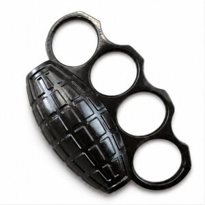 Four-finger Grenade brass knuckle bracelet with tiger knuckle