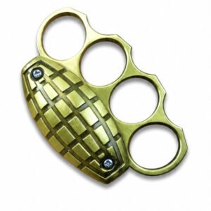Four-finger Grenade brass knuckle bracelet with tiger knuckle
