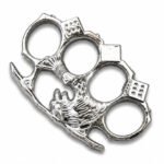 Finger-shaped buckle with eagle and royal tiger Brass knuckles