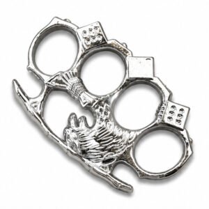 Finger-shaped buckle with eagle and royal tiger Brass knuckles