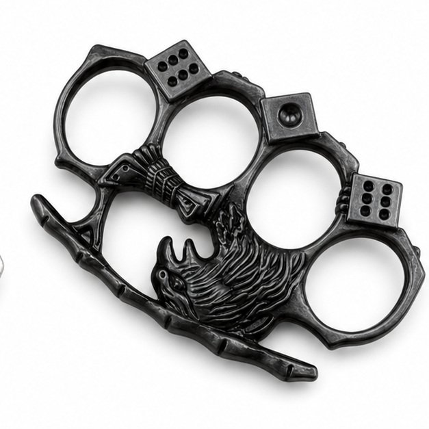 51833-main-white-clean Finger-shaped buckle with eagle and royal tiger Brass knuckles 2 - Image 1