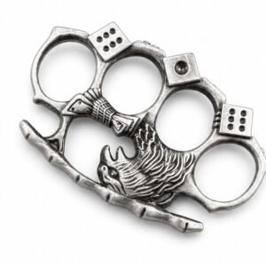 Finger-shaped buckle with eagle and royal tiger Brass knuckles