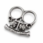 Brass knuckles Thickened white bone two fingers anti-wolf tiger two fingers 3