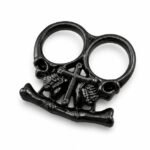 Brass knuckles Thickened white bone two fingers anti-wolf tiger two fingers 2