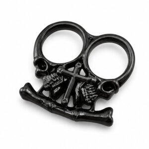Brass knuckles Thickened white bone two fingers anti-wolf tiger two fingers 2