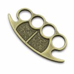 Brass Knuckles Small fist buckle ring with tiger head and pea pod