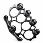 Brass Knuckles Oversized Five Skulls Four Finger Knuckles