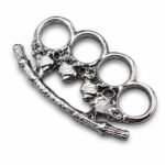 Brass Knuckles, Thickened White Bone Car Equipment Four Finger Fist Buckle - Brass Knuckles