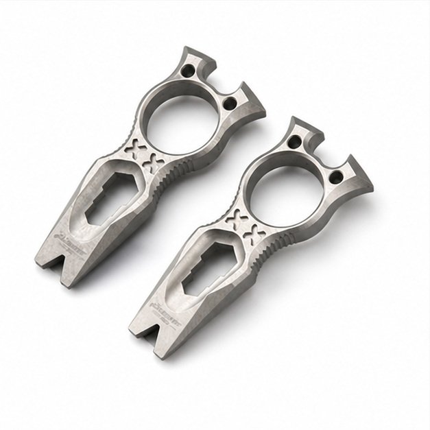 51952-main-white-clean Pioneer EDC Titanium Outdoor Multi-Functional Finger Guard Brass Knuckles - Image 1