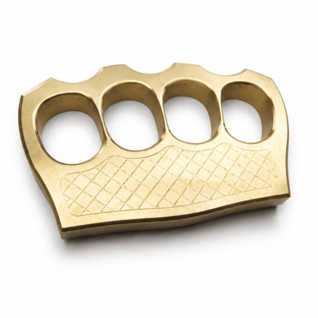 52022-main-white-clean Solid Brass Knuckles EDC Defense Tools - Image 1