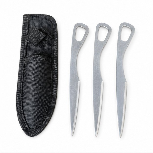 52405-main-white-clean Practice Throwing Knife Set YF126 – 3-Piece, White - Image 1