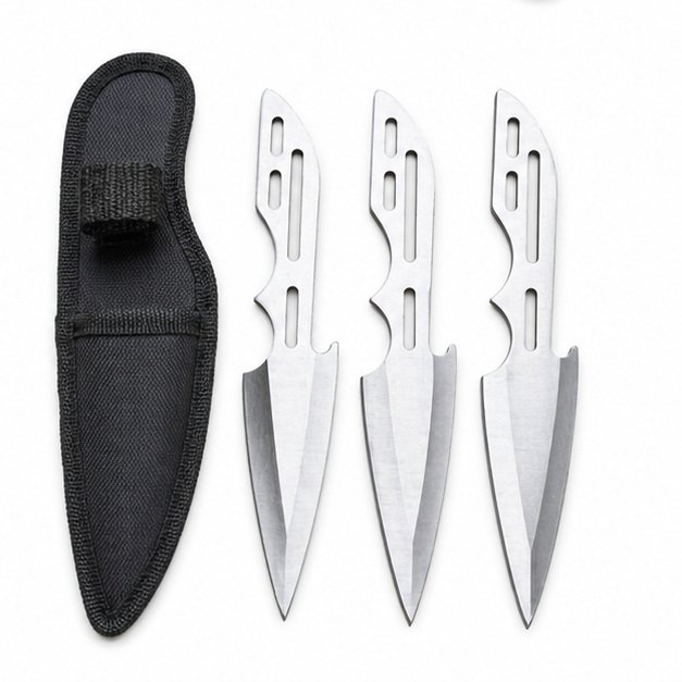 52425-main-white-clean Practice Throwing Knife Set YF139 – 3-Piece, Satin - Image 1