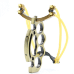Multifunctional slingshot with four finger buckle and tiger knuckles