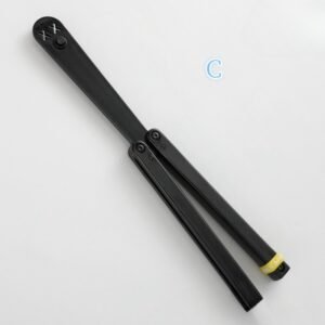 Transparent Butterfly Knife Uncut Training Knife Folding Knife Flinging Knife Plastic pc Smiley - Image 6