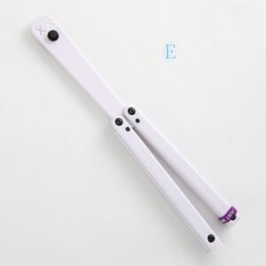 Transparent Butterfly Knife Uncut Training Knife Folding Knife Flinging Knife Plastic pc Smiley - Image 3