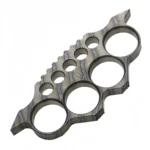 TC4 brass knuckles titanium alloy fist buckle with burnt color lightning pattern, handmade