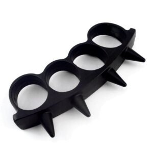 Brass Knuckles Ring with four fingers in the shape of a fist