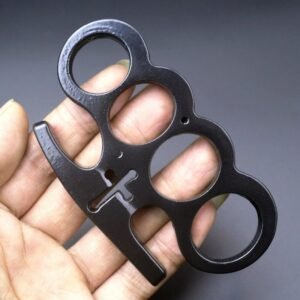 Cross Shaped Brass Knuckles, EDC Pocket Tool for Outdoor Self Defense - Image 4