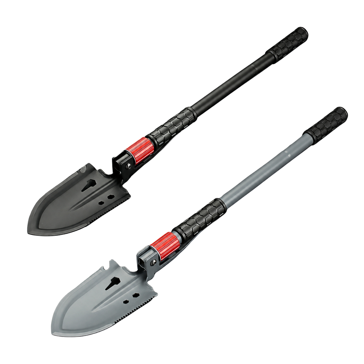 P21310-V21332-21333-M52252-complete-white-v1 New manganese steel engineer shovel outdoor folding shovel car rescue shovel camping fishing shovel - Image 1