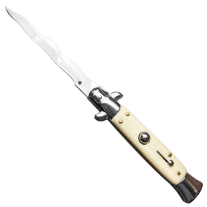 8.75 Inch Italian Stiletto Switchblade Knife – Kris Blade - Image 3
