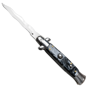 8.75 Inch Italian Stiletto Switchblade Knife – Kris Blade - Image 2