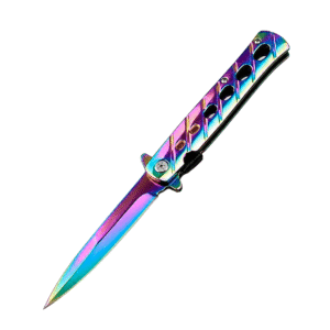 Outdoor Folding Stiletto Knife – Survival Flick Knife (Upgraded Version) - Image 4
