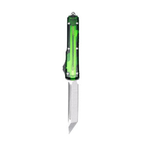 Clear Green-Handle OTF Knife - Image 2