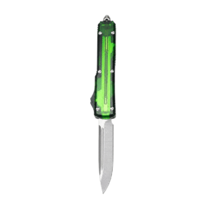 Clear Green-Handle OTF Knife - Image 4