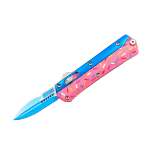 Zinc-handled Mini Snake God Donut OTF Knife - Image 3
