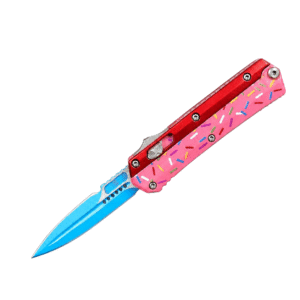 Zinc-handled Mini Snake God Donut OTF Knife - Image 5