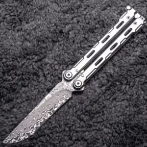 Damascus Butterfly Knife Training Knife - Image 3