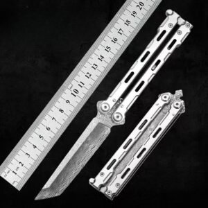 Damascus Butterfly Knife Training Knife - Image 2