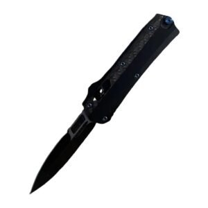 5.5 inch all black OTF knife